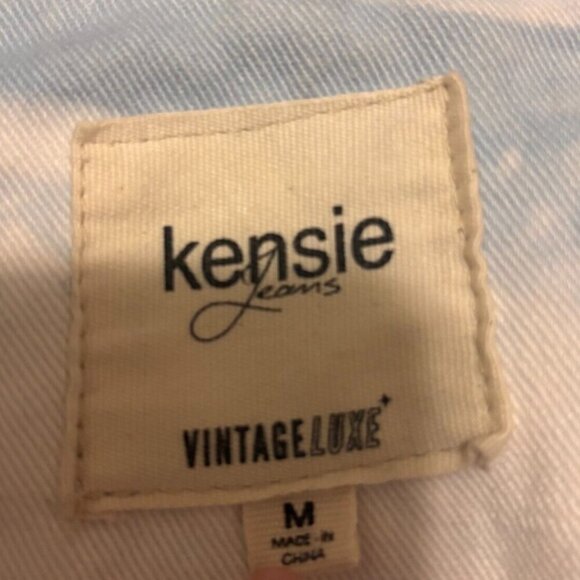 Kensie Jeans Womens Blue/White Tie Dye Vintage Luxe Long Sleeve Jean Jacket Sz M - Picture 4 of 6